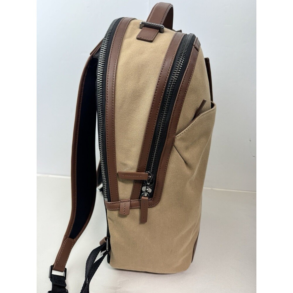 Ted Baker London $295 Xaden Cotton and Leather Backpack NWT - Picture 7 of 11
